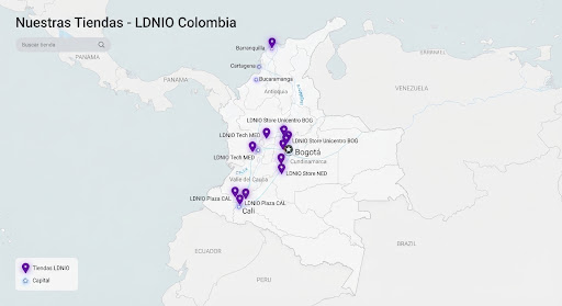 Mapa minimalista de Colombia